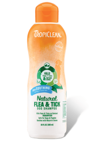 Tropiclean Natural Flea and Tick Shampoo Maximum Strength, 592 ml - poza 1