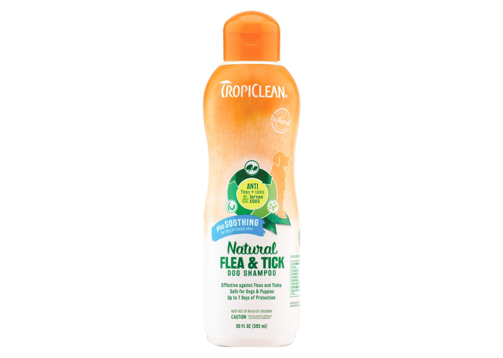 Tropiclean Natural Flea and Tick Shampoo plus Soothing, 592 ml - poza 1