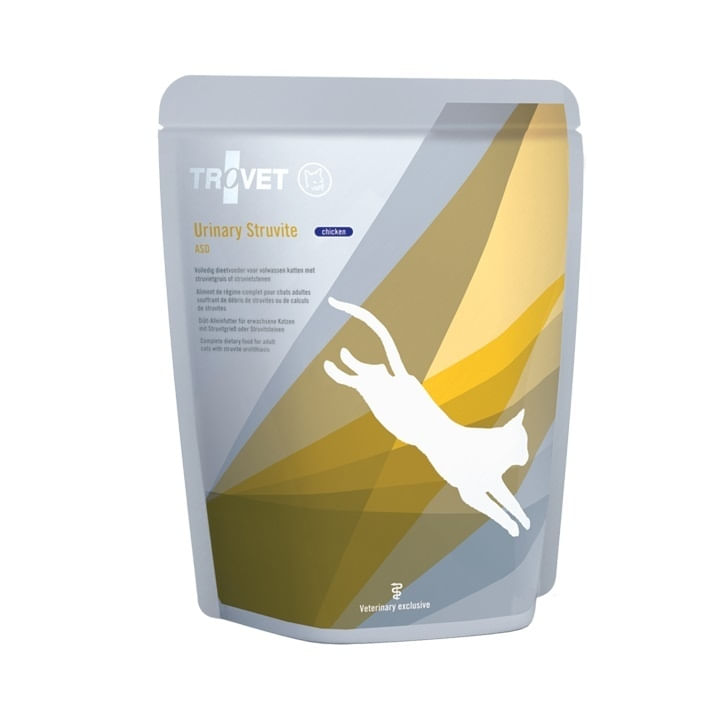 TROVET Cat Urinary Struvite ASD, dietă veterinară pisici, plic hrană umedă, afecțiuni urinare (struviți), (pate), 85g - poza 1
