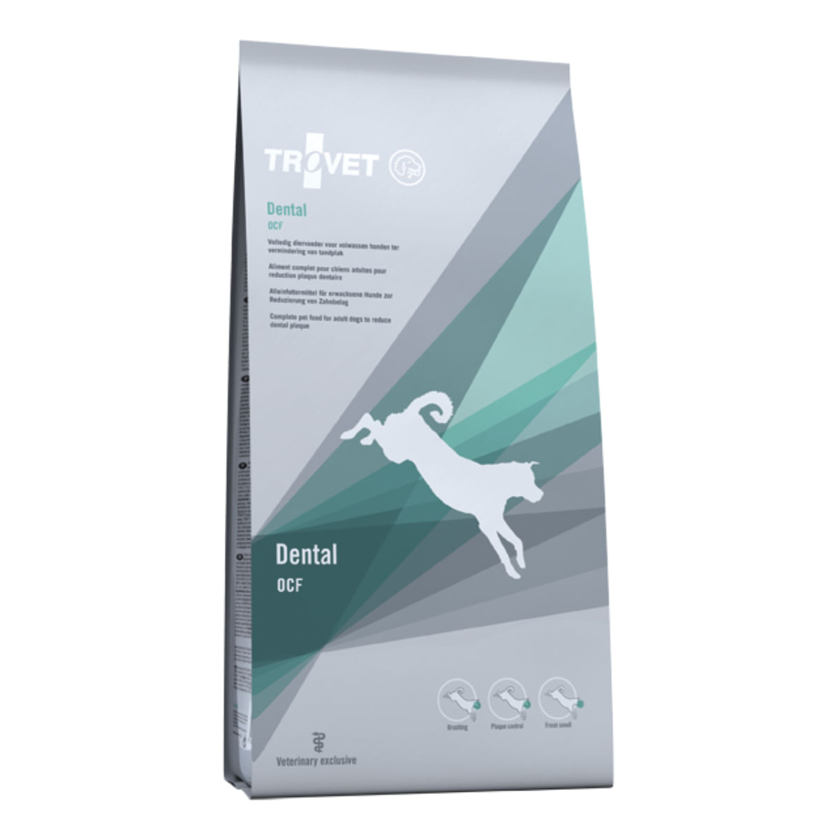 TROVET Dental OCF, XS-XL, Pui, dietă veterinară, hrană uscată câini, sensibilități dentare, 2.5kg - poza 2
