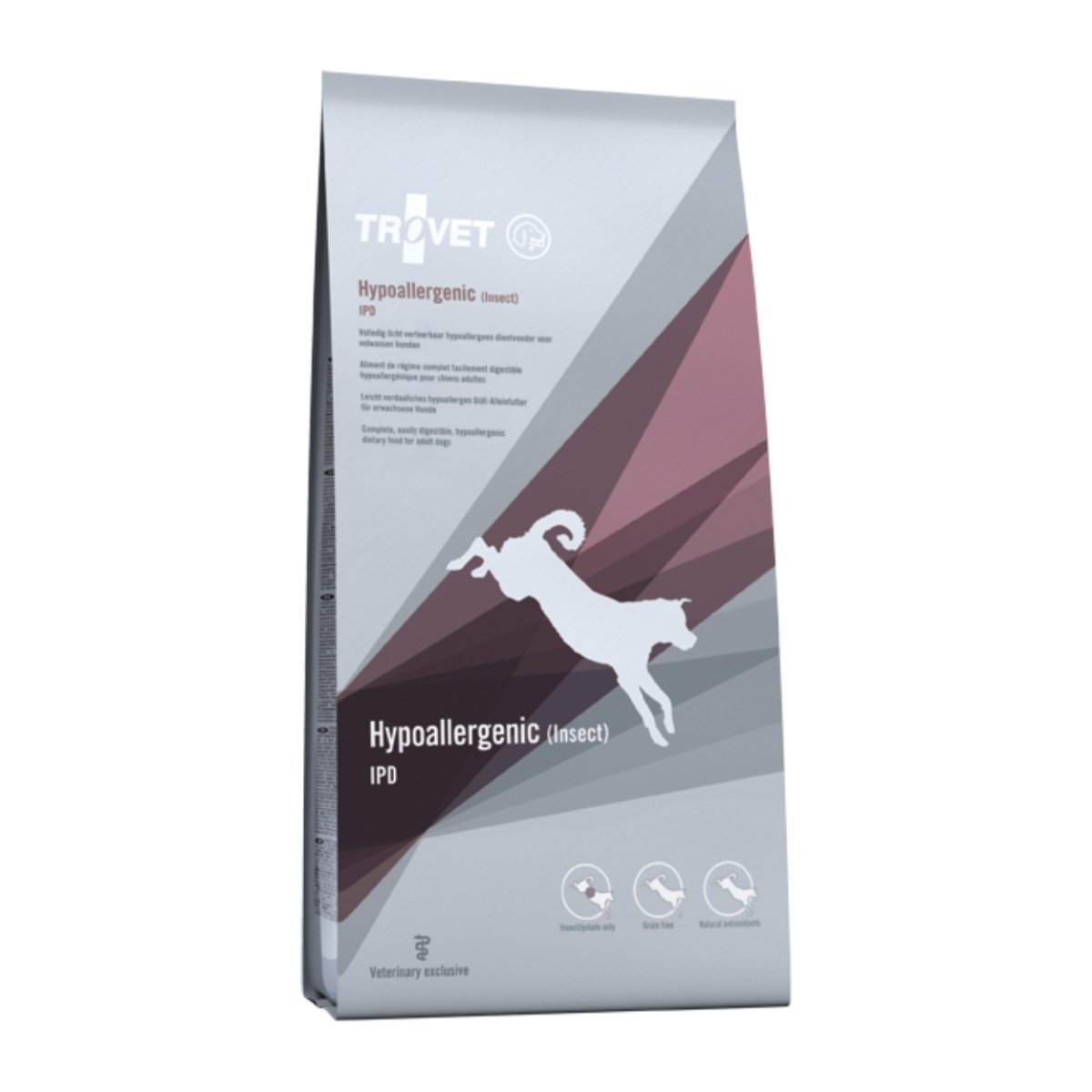 TROVET Dog Hypoallergenic IPD, Proteina de Insecte, dietă veterinară câini, hrană uscată, afecțiuni digestive și dermatologice, 10kg - poza 1