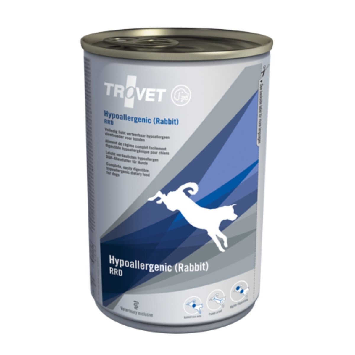 TROVET Dog Hypoallergenic RRD, Iepure, dietă veterinară câini, conservă hrană umedă, afecțiuni digestive si dermatologice, (pate), 400g - poza 1