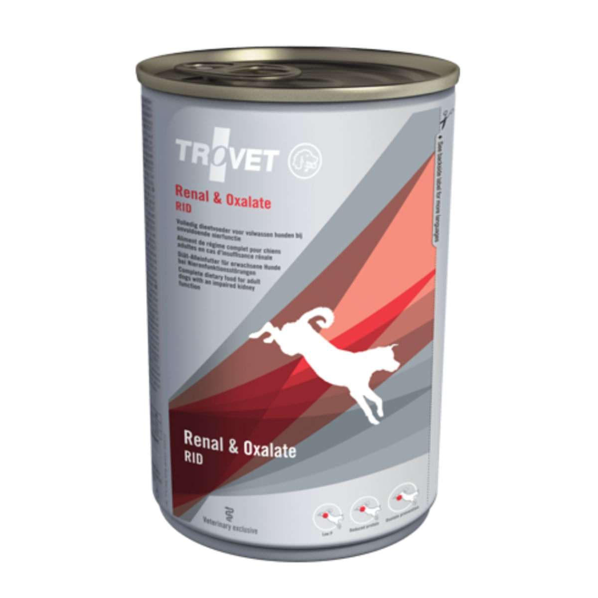TROVET Dog Renal & Oxalate RID, dietă veterinară câini, conservă hrană umedă, afecțiuni renale și urinare (oxalați), (pate), 400g - poza 2