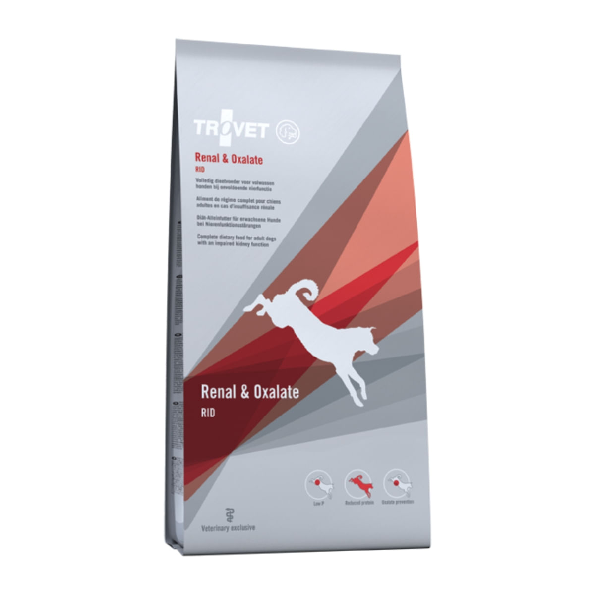 TROVET Dog Renal & Oxalate RID , dietă veterinară câini, hrană uscată, afecțiuni renale si urinare (oxalați), 12.5kg - poza 1
