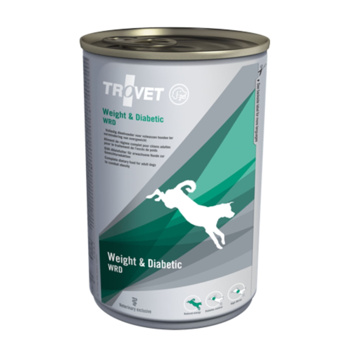 TROVET Dog Weight & Diabetic WRD, dietă veterinară câini, conservă hrană umedă, afecțiuni metabolice (obezitate și diabet), (pate), 400g - poza 2