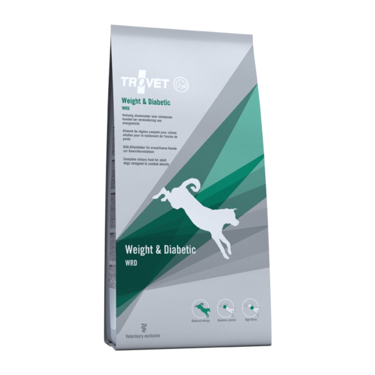 TROVET Dog Weight & Diabetic WRD, dietă veterinară câini, hrană uscată, afecțiuni metabolice (obezitate și diabet), 3 kg - poza 1
