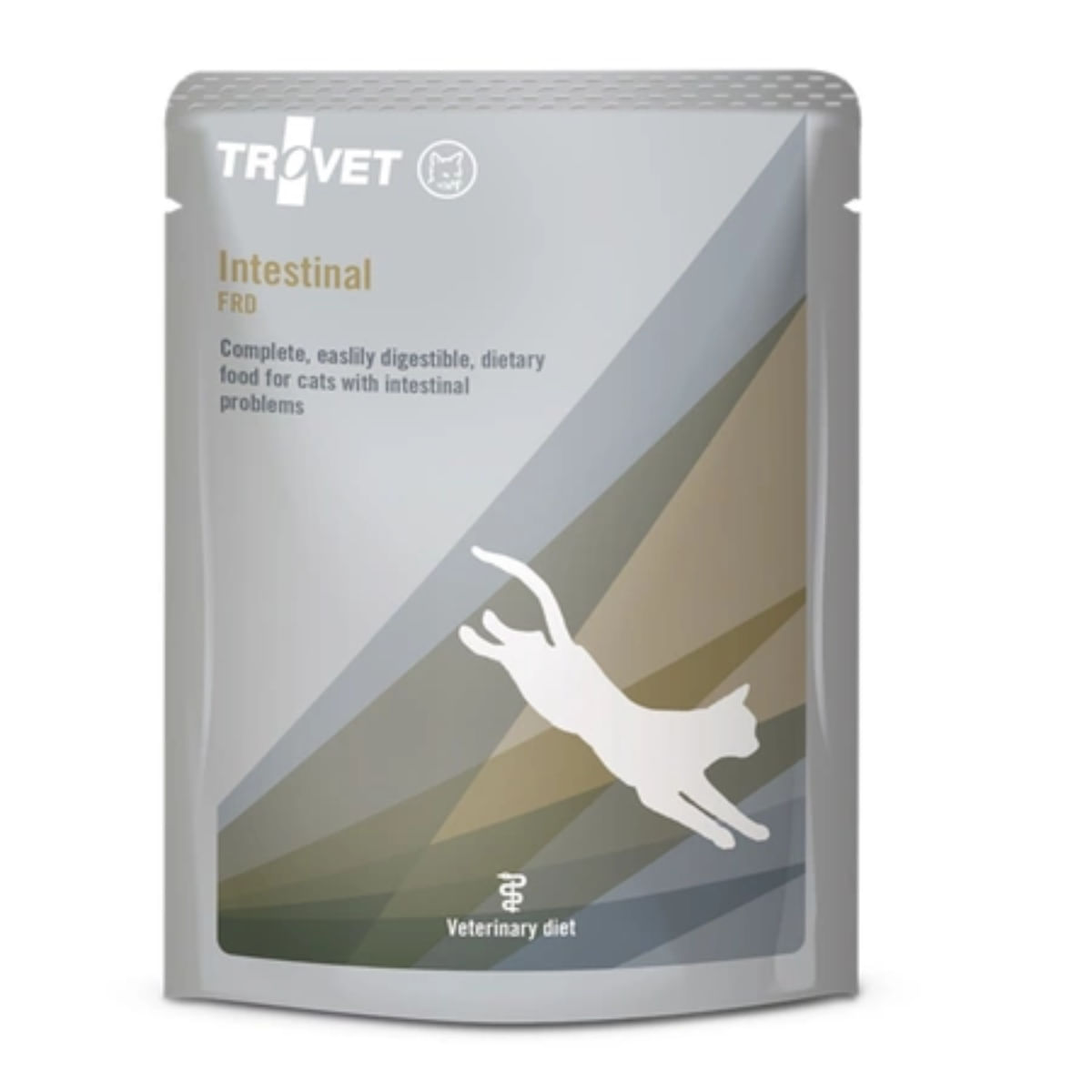 TROVET Intestinal FRD, Pui, dietă veterinară, plic hrană umedă pisici, sistem digestiv, (în aspic), 85g - poza 1