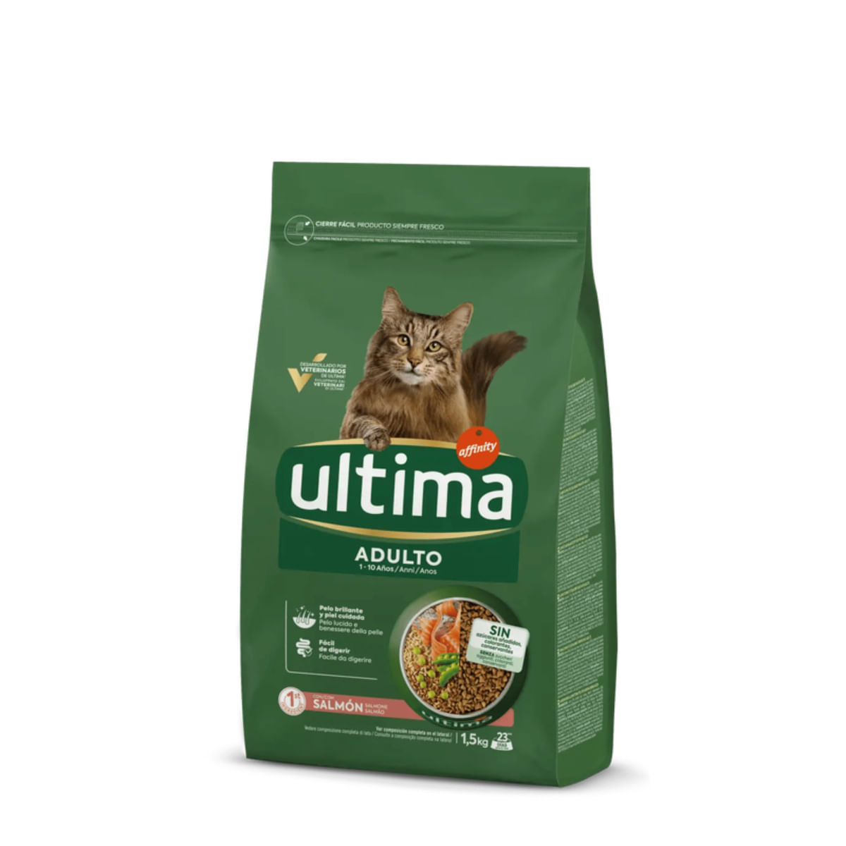 ULTIMA Adult, Somon, hrană uscată pisici, 1.5kg