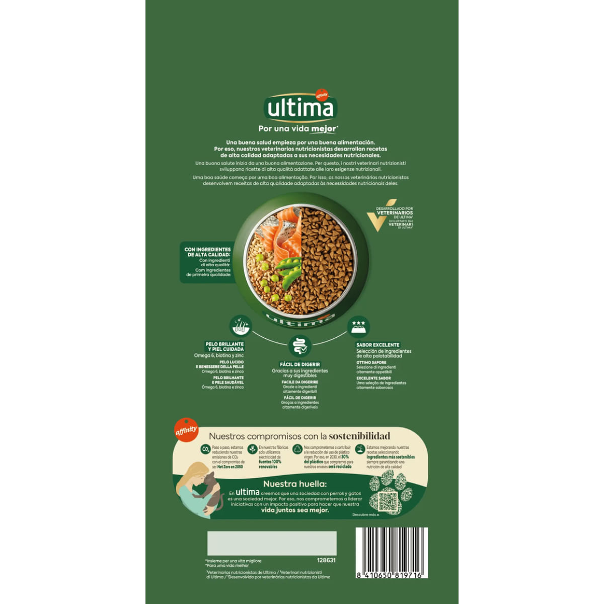ULTIMA Adult, Somon, hrană uscată pisici, 1.5kg - poza 3