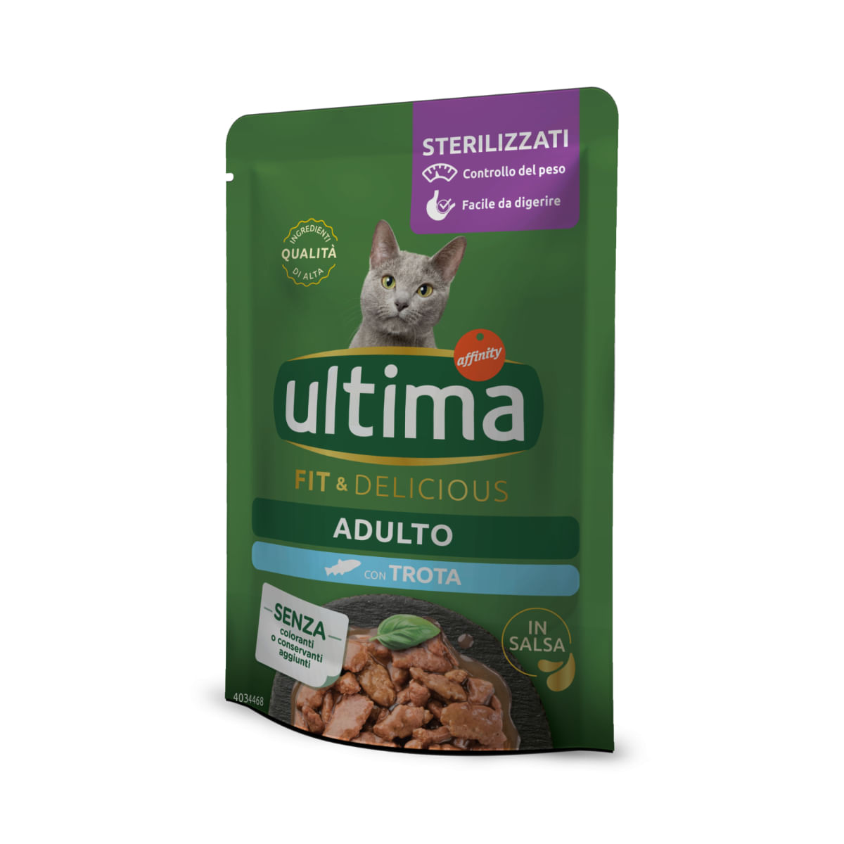ULTIMA Fit & Delicious Sterilised, Păstrăv, plic hrană umedă pisici sterilizate, (în sos), 85g - poza 1