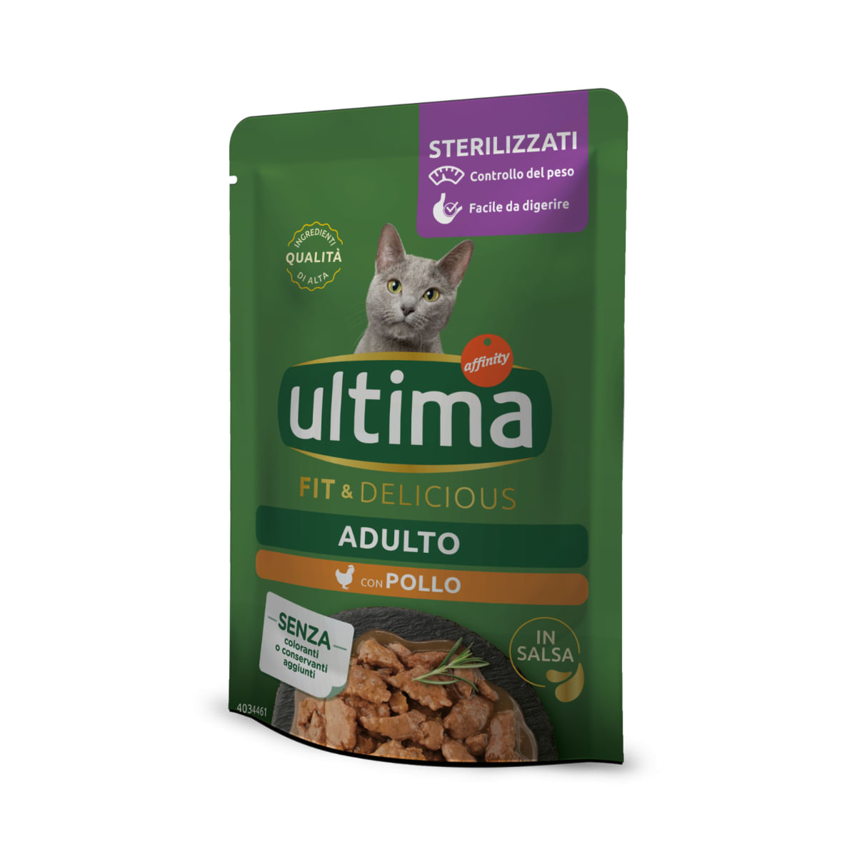 ULTIMA Fit & Delicious Sterilised, Pui, plic hrană umedă pisici sterilizate, (în sos), bax, 85g x 24buc - poza 1
