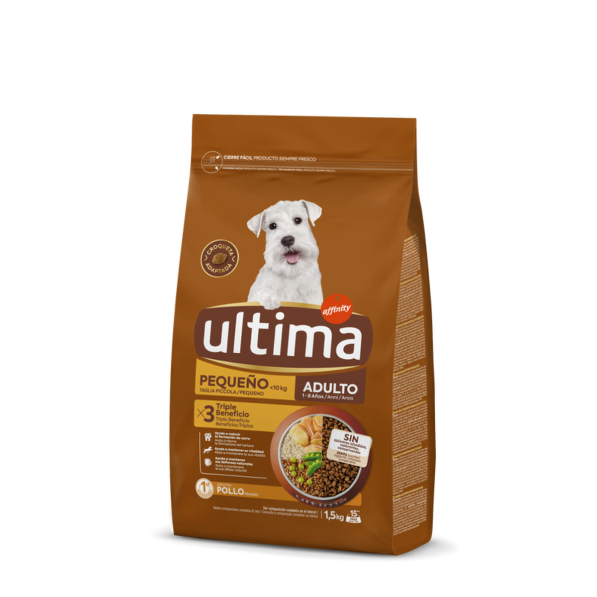 ULTIMA Small Adult, XS-S, Pui, hrană uscată câini, 1.5kg - poza 2