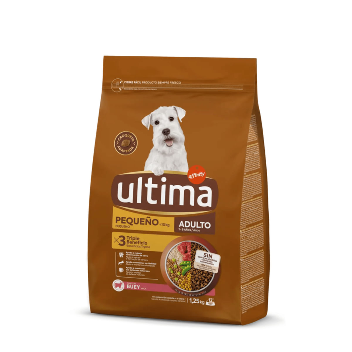 ULTIMA Small Adult, XS-S, Vită, hrană uscată câini, 1.25kg - poza 2