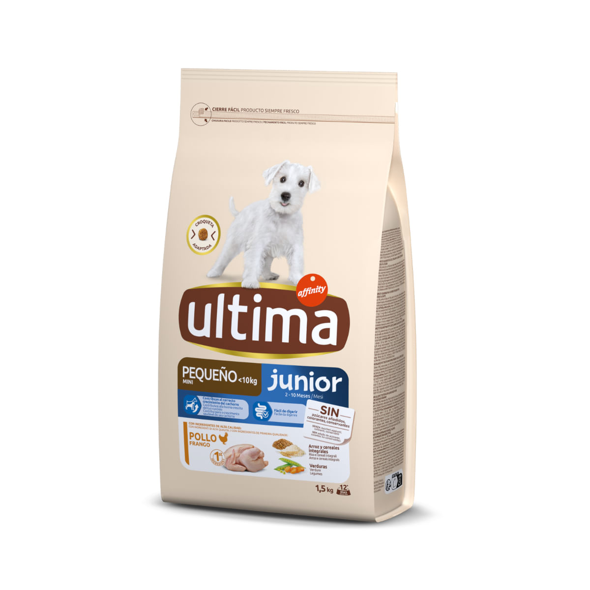 ULTIMA Small Junior, XS-S, Pui, hrană uscată câini junior, 1.5kg - poza 1