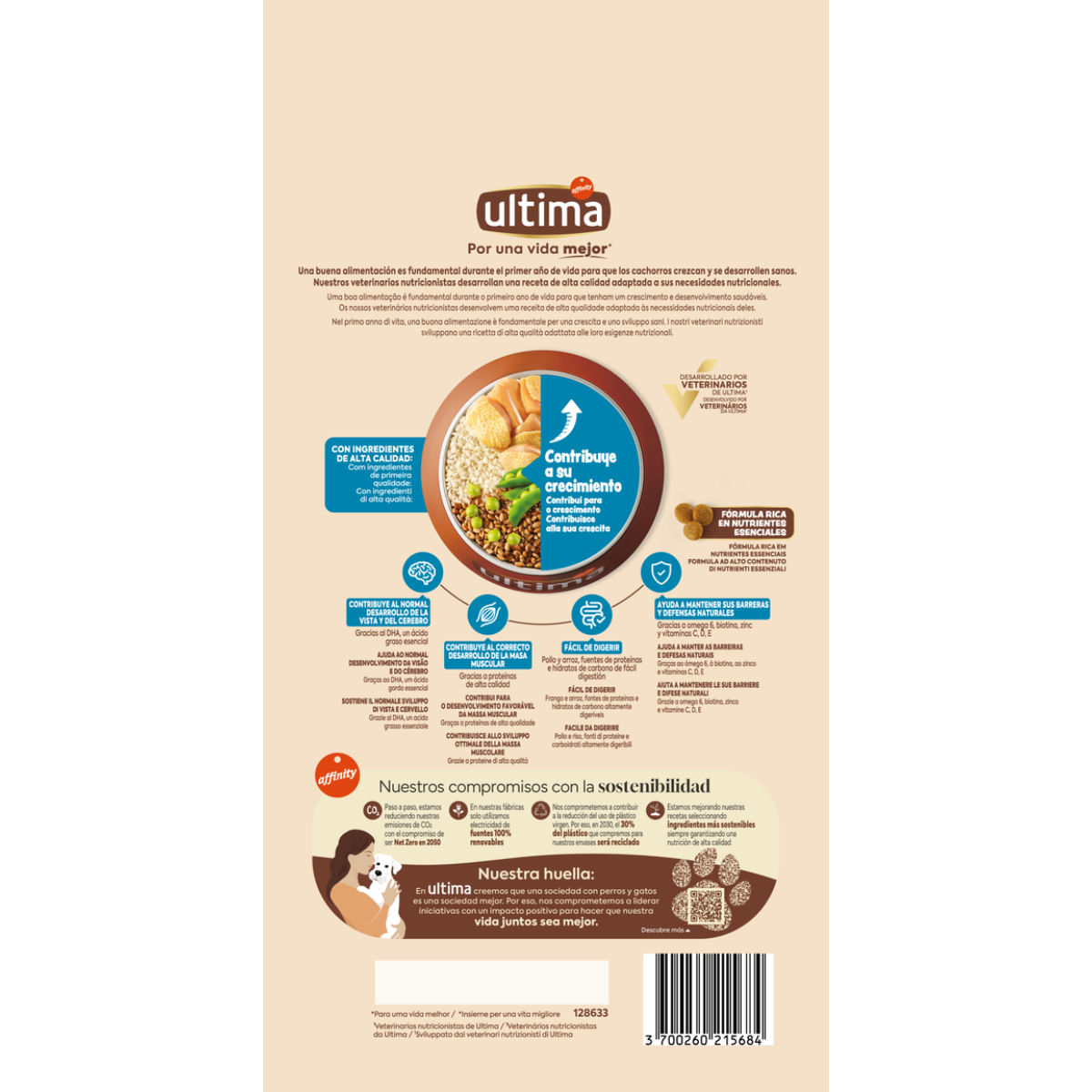 ULTIMA Small Junior, XS-S, Pui, hrană uscată câini junior, 1.5kg - poza 3
