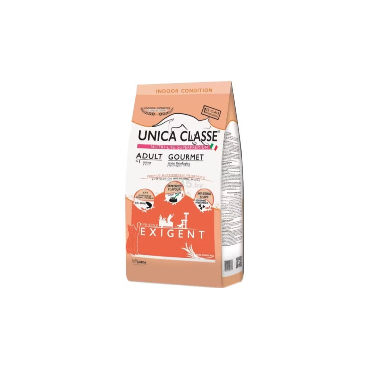 UNICA Classe Gourmet Exigent, Somon și orez brun, hrană uscată pisici, apetit capricios, 10kg - poza 2