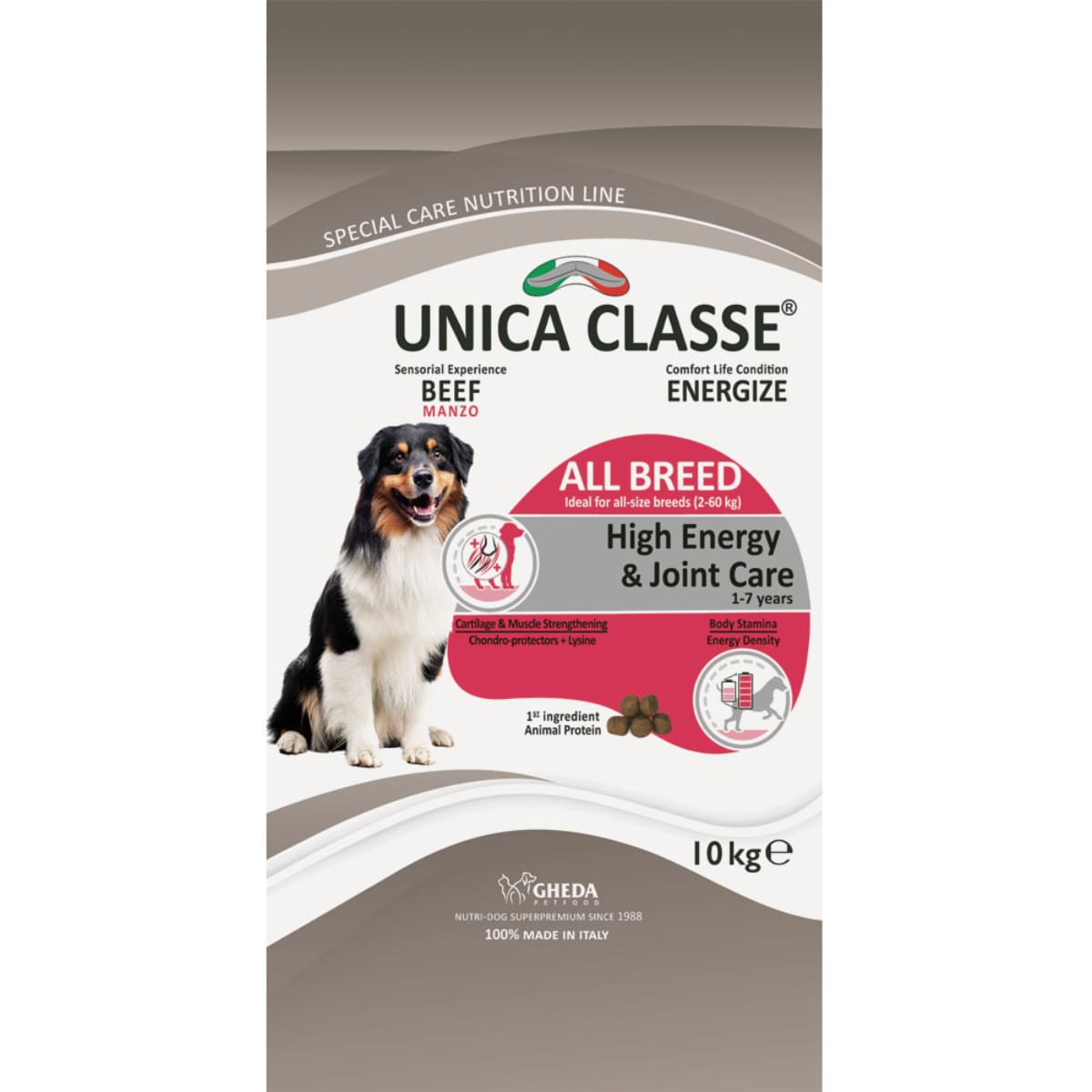 UNICA Classe High Energy & Joint Care, XS-XL, Vită, hrană uscată câini, sistem articular, activitate intensă, 12kg - poza 4
