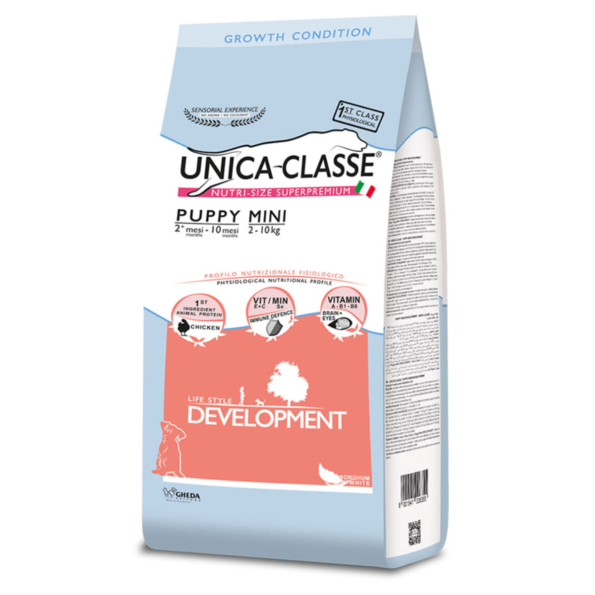 UNICA Classe Puppy Mini Development, XS-S, Pui, hrană uscată conținut redus cereale câini junior, sistem imunitar, 7.5kg - poza 2