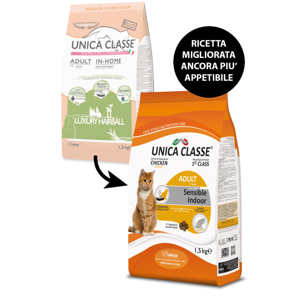 UNICA Classe Sensible Indoor, Pui, hrană uscată pisici, 10kg - poza 1