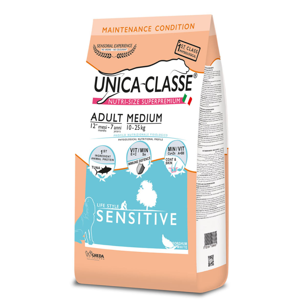 UNICA Classe Sensitive Medium, M, Ton, hrană uscată câini, 12kg - poza 1