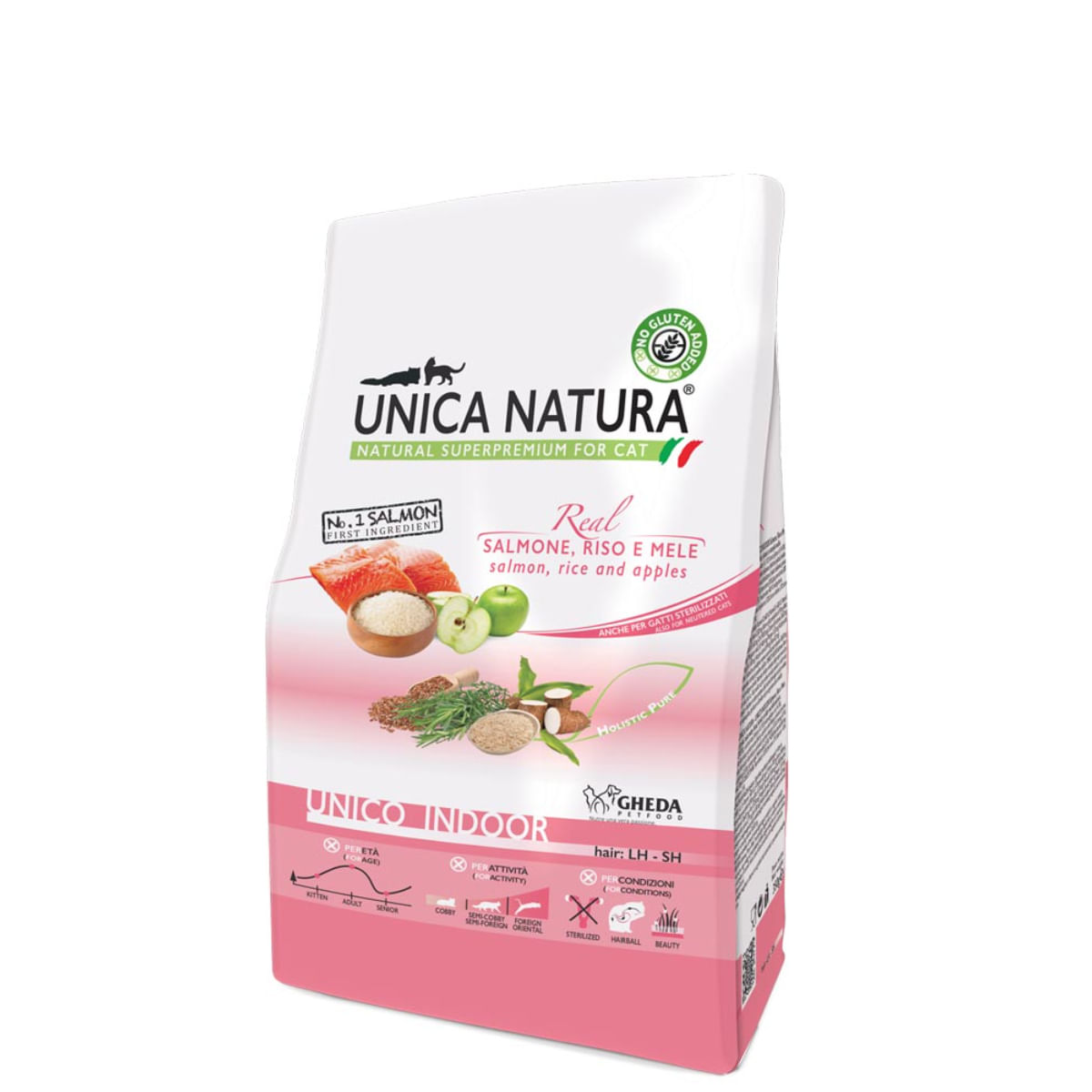 UNICA Natura Indoor, Somon și Orez, hrană uscată pisici, 1.5kg - poza 2