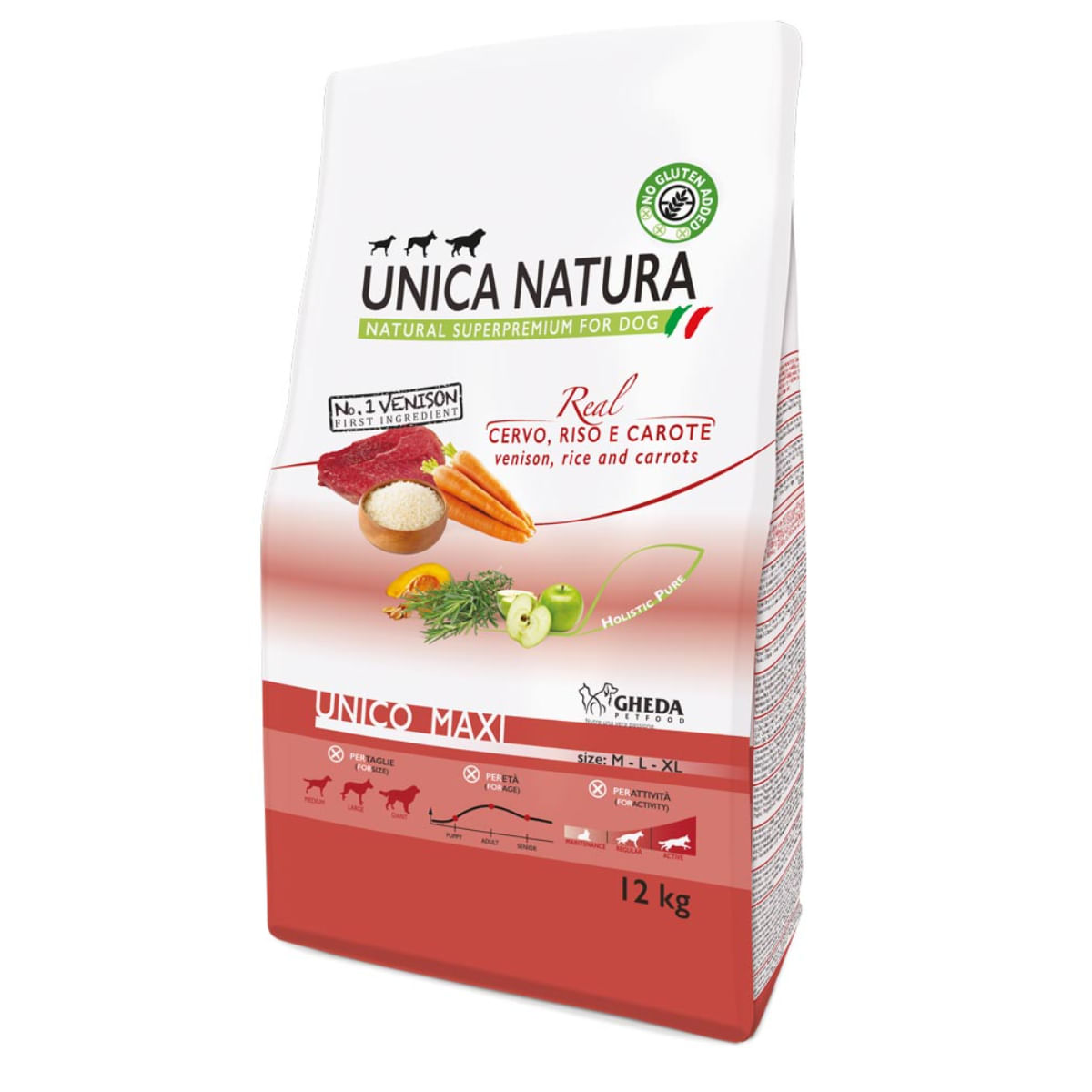 UNICA Natura Maxi, L-XL, Căprioară și Orez, hrană uscată câini, 2.5kg - poza 2
