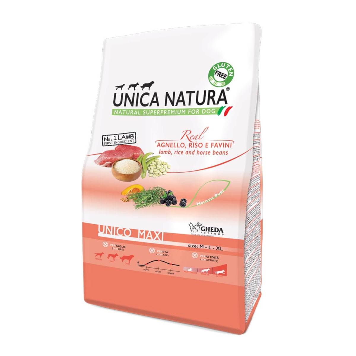 UNICA Natura Maxi, L-XL, Miel și Orez, hrană uscată câini, 12kg - poza 2