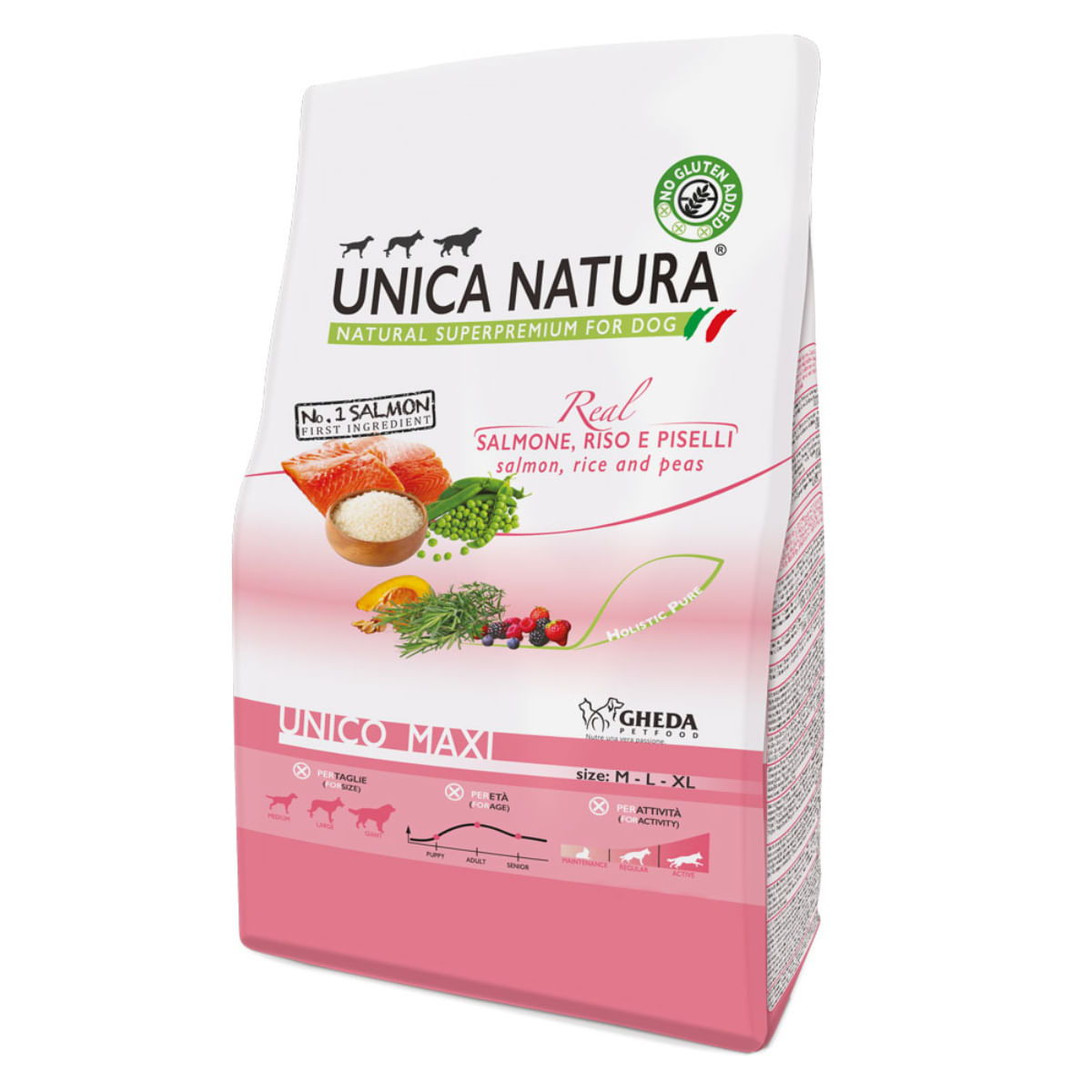 UNICA Natura Maxi, L-XL, Somon și Orez, hrană uscată câini, 7.5kg - poza 2