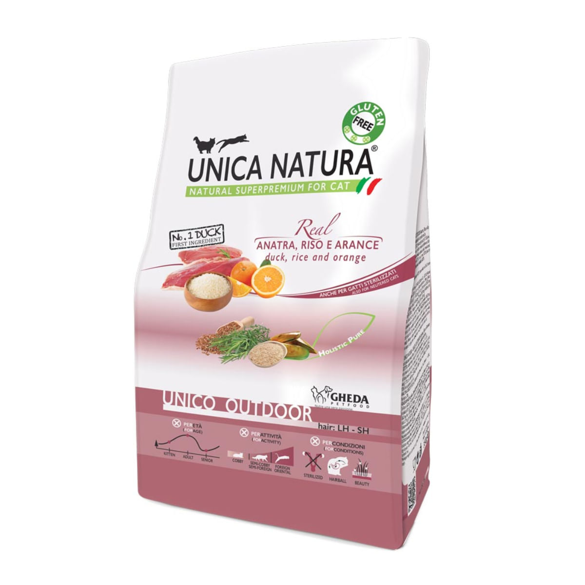 UNICA Natura Outdoor, Rață și Orez, hrană uscată pisici, 1.5kg - poza 5