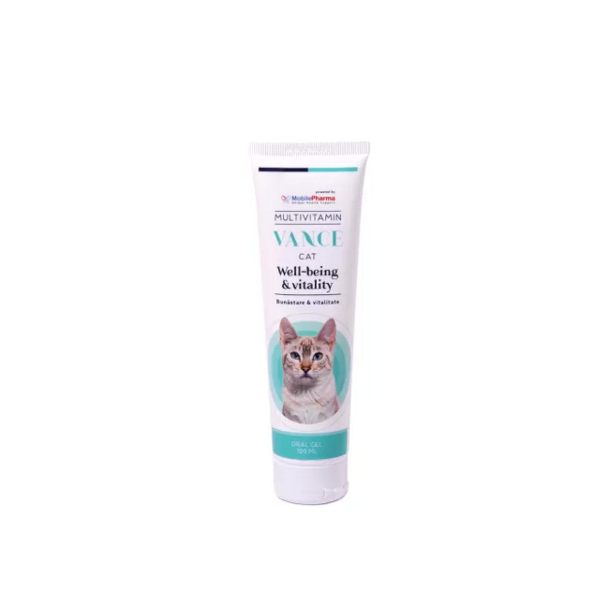 VANCE Multivitamin Bunăstare & Vitalitate, multivitamine pisici, pastă orală VANCE Multivitamin Bunăstare & Vitalitate, multivitamine pisici, tub, 100ml pastă orală - poza 2