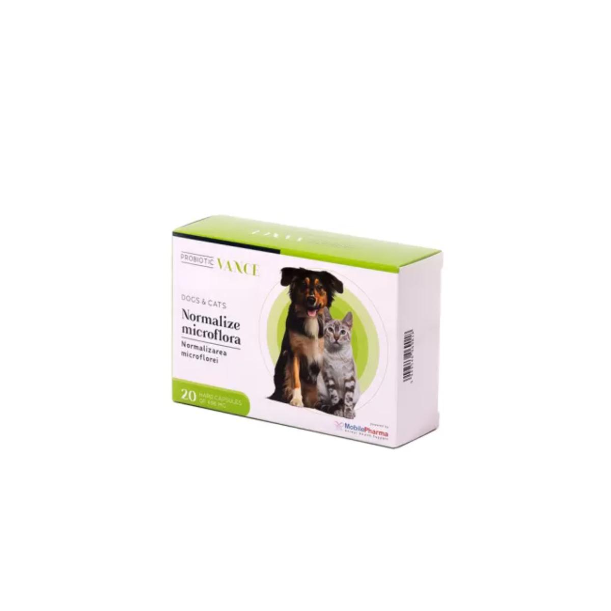 VANCE Probiotic Normalizarea Microflorei, supliment sistem digestiv câini și pisici, capsule VANCE Probiotic Normalizarea Microflorei, XS-XL, supliment sistem digestiv câini și pisici, cutie, 30 capsule - poza 3