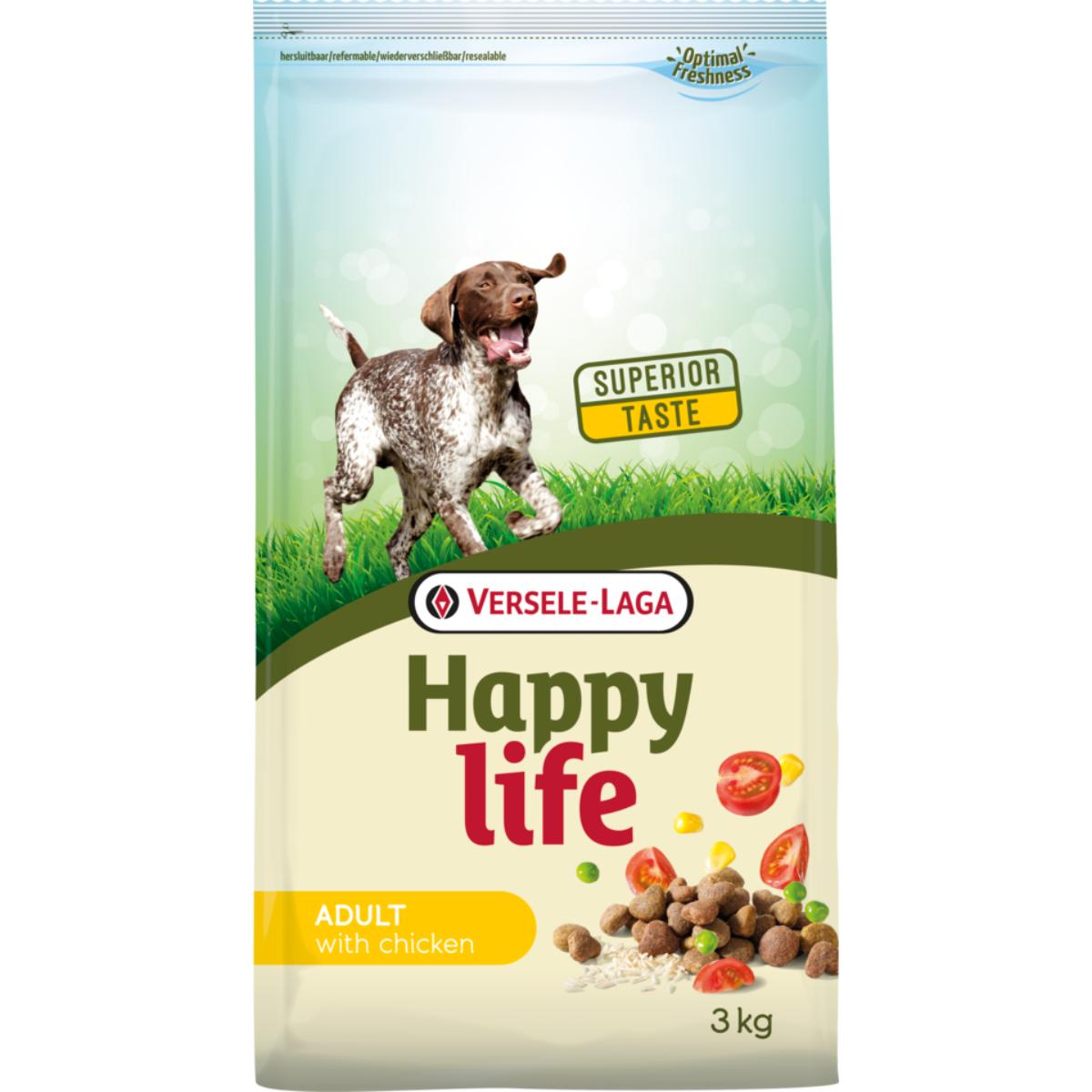 VERSELE LAGA Happy Life, XS-XL, Pui, hrană uscată câini, 15kg - poza 2
