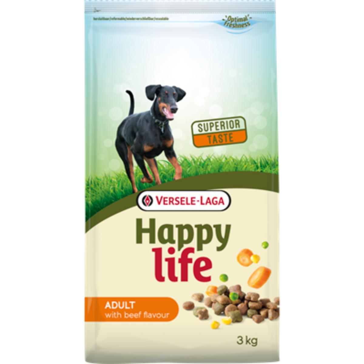 VERSELE LAGA Happy Life, XS-XL, Vită, hrană uscată câini, 15kg - poza 2