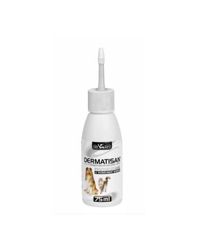 VET-AGRO Dermatisan Aurisal Silver Solutie pentru curatarea canalului auditiv caini/pisici 75 ml