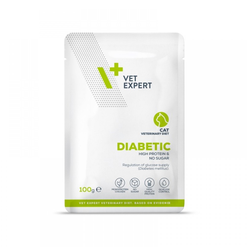 Vet Expert Dieta Pisica Diabetic, 100 grame