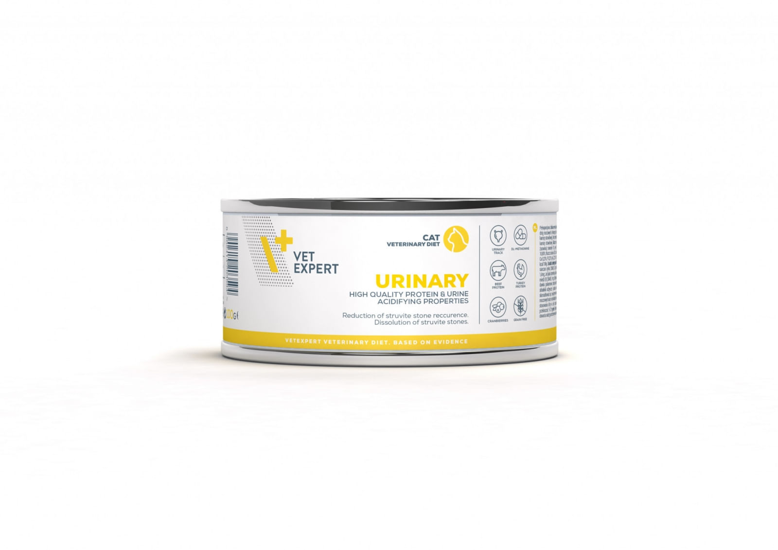 VET EXPERT Diets Urinary, Curcan și Vită, dietă veterinară, conservă hrană umedă fără cereale pisici, sistem urinar, (pate), 100g - poza 1