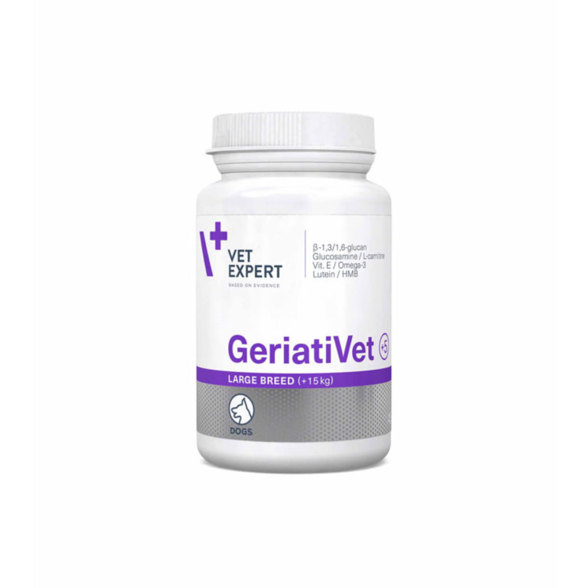 VET EXPERT GeriatiVet +5 Large Breed, multivitamine câini senior, comprimate VET EXPERT GeriatiVet +5 Large Breed, M-XL, multivitamine câini senior, flacon, 45 comprimate - poza 1