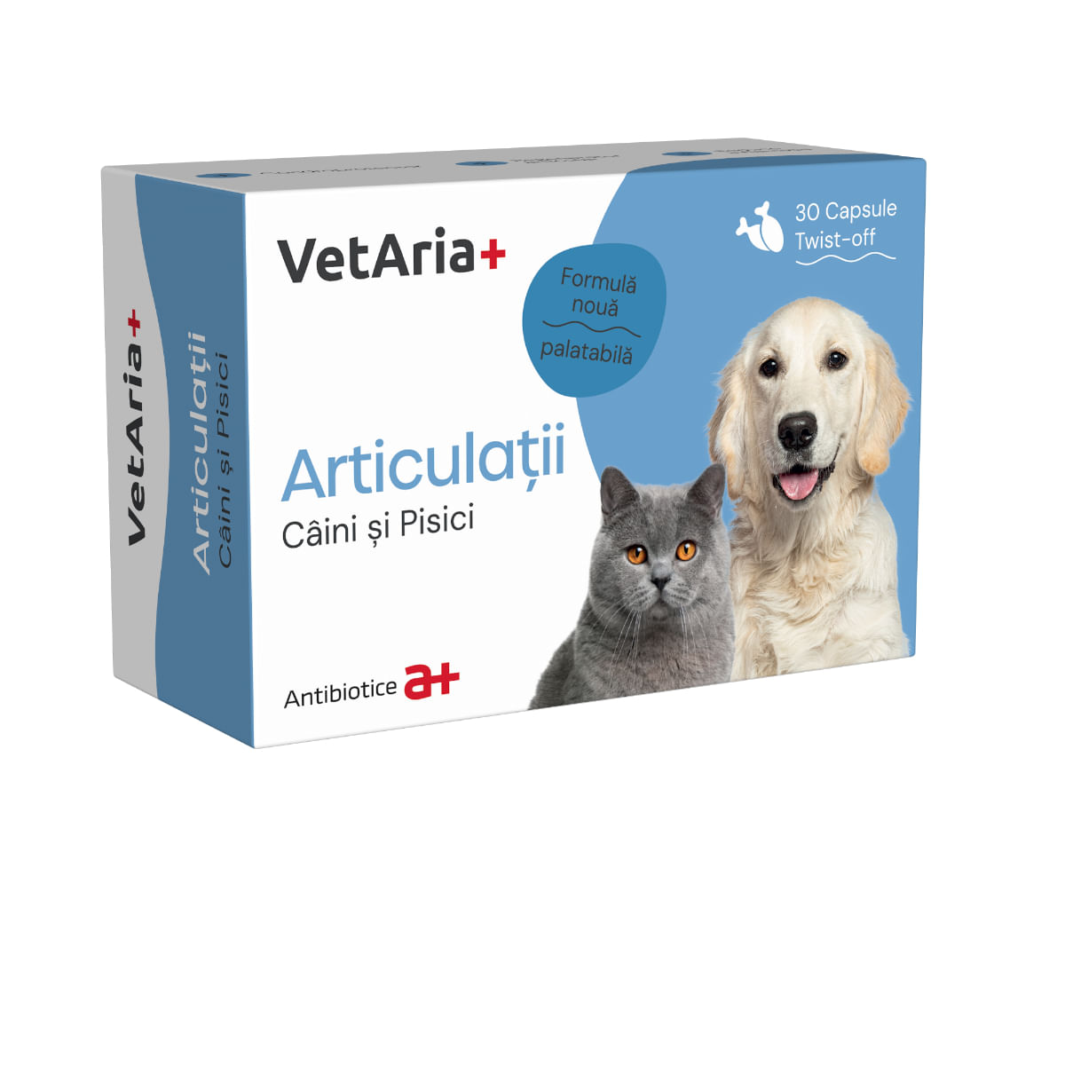 VETARIA+ Articulatii, supliment sistem articular câini și pisici, Pui, capsule VETARIA+ Articulatii, XS-XL, supliment sistem articular câini și pisici, Pui, cutie, 30 capsule - poza 1