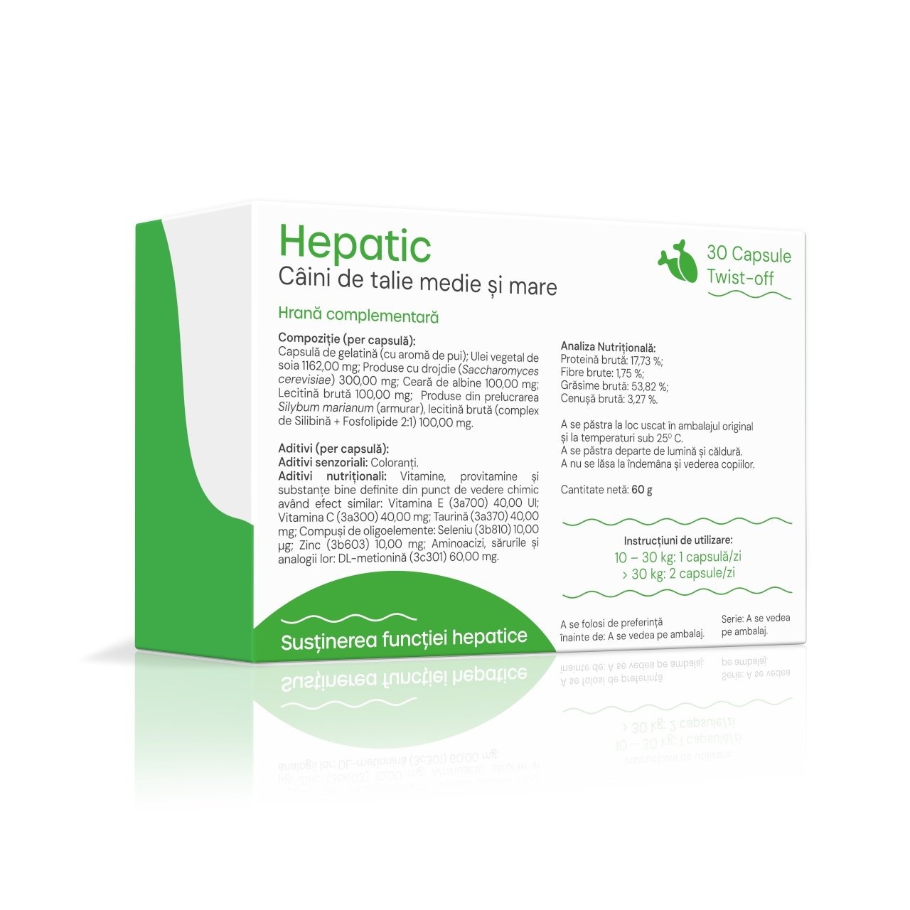 VetAria+ Hepatic, 30 capsule Twist-Off - poza 4