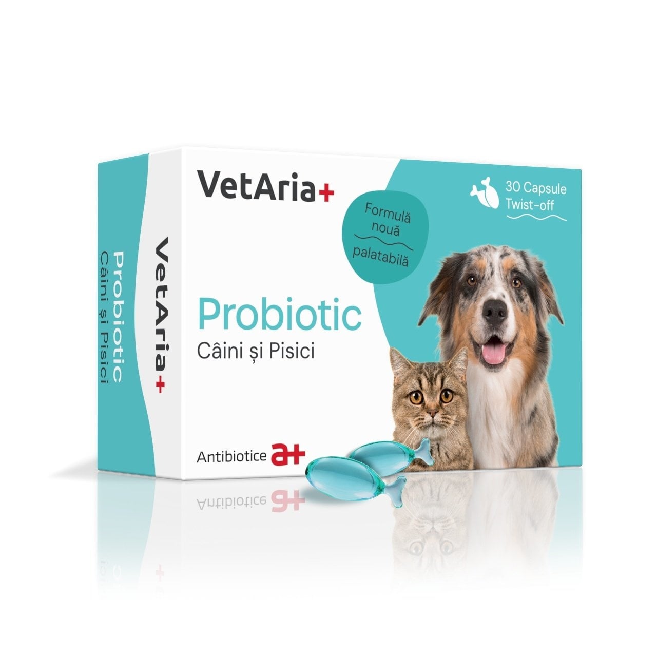VetAria+ Probiotic, 30 capsule Twist-Off - poza 1