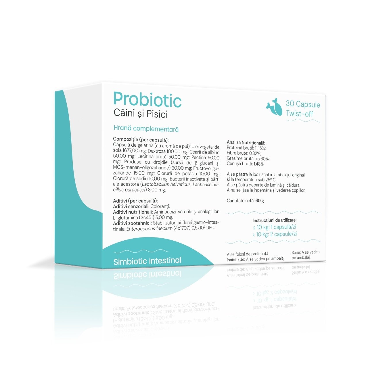 VetAria+ Probiotic, 30 capsule Twist-Off - poza 2