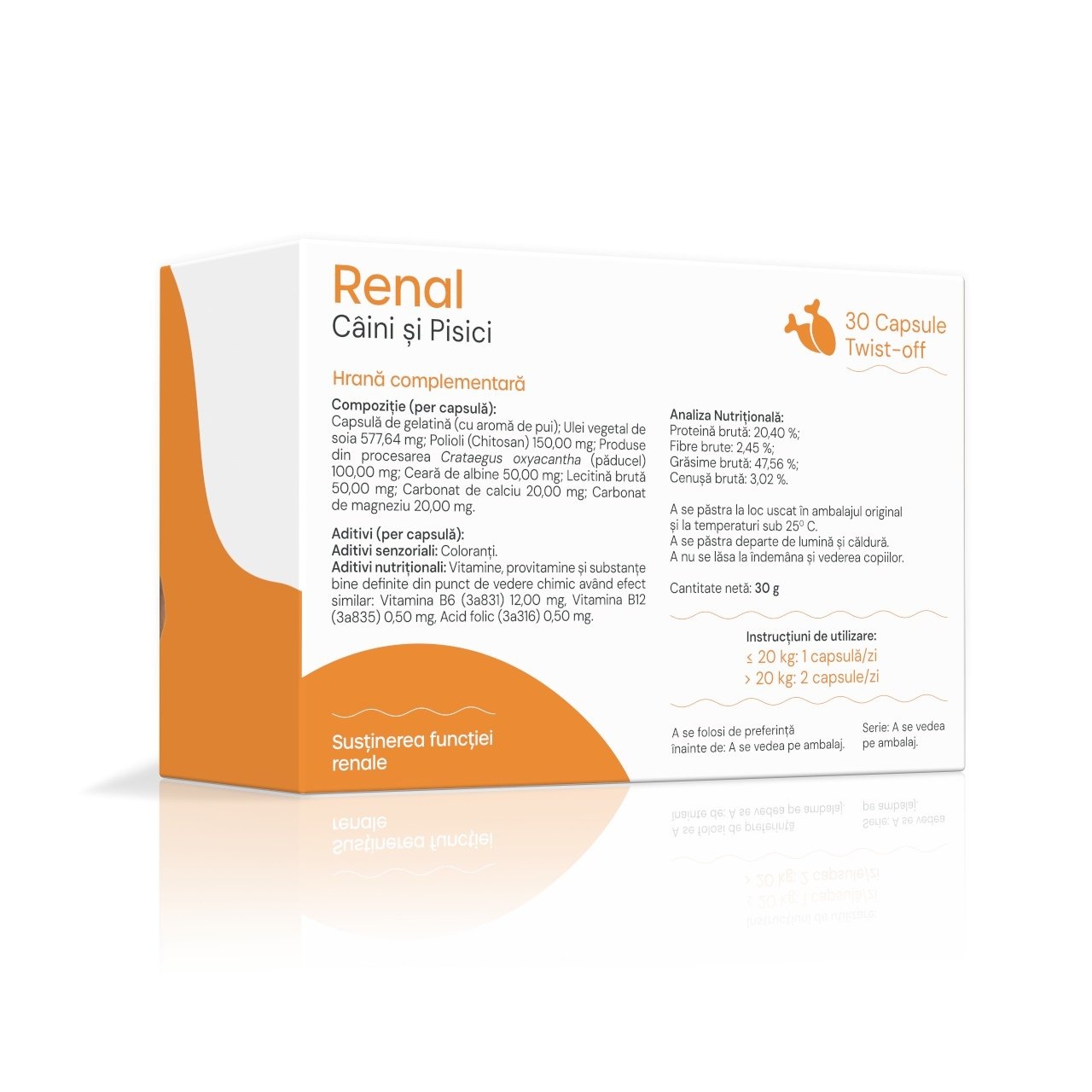 VetAria+ Renal, 30 capsule Twist-Off - poza 2