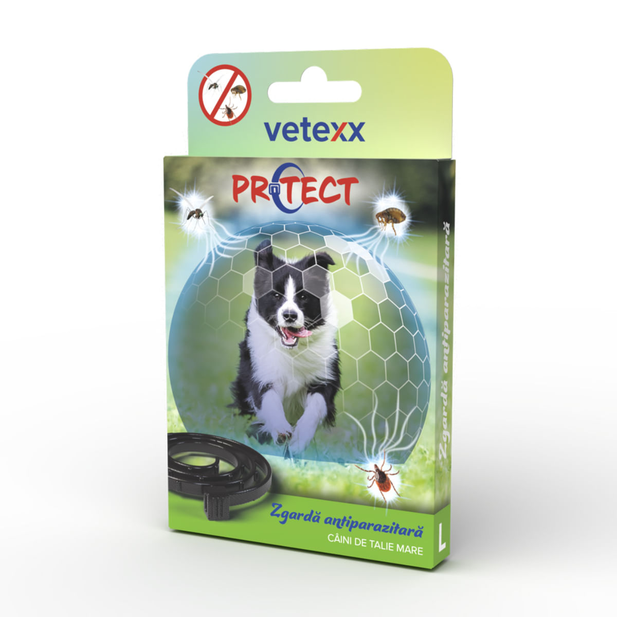 VETEXX Protect, deparazitare externă câini, zgardă VETEXX Protect, deparazitare externă câini, M-L, zgardă, 75 cm, 1buc - poza 1