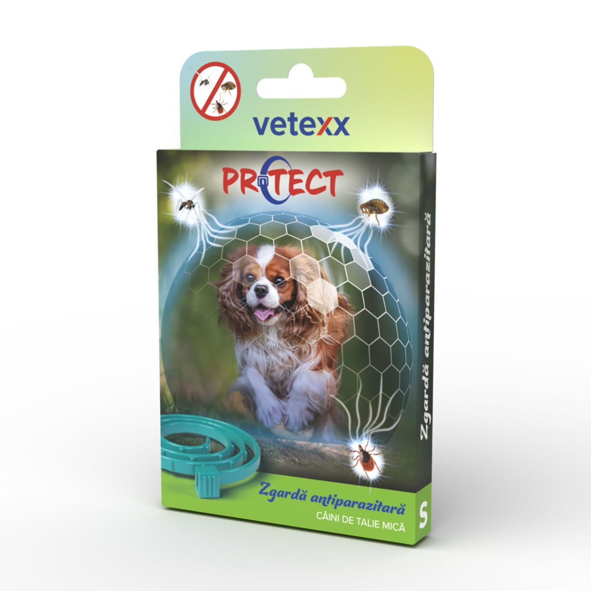 VETEXX Protect, deparazitare externă câini, zgardă VETEXX Protect, deparazitare externă câini, XS-S, zgardă, 38 cm, 1buc - poza 2