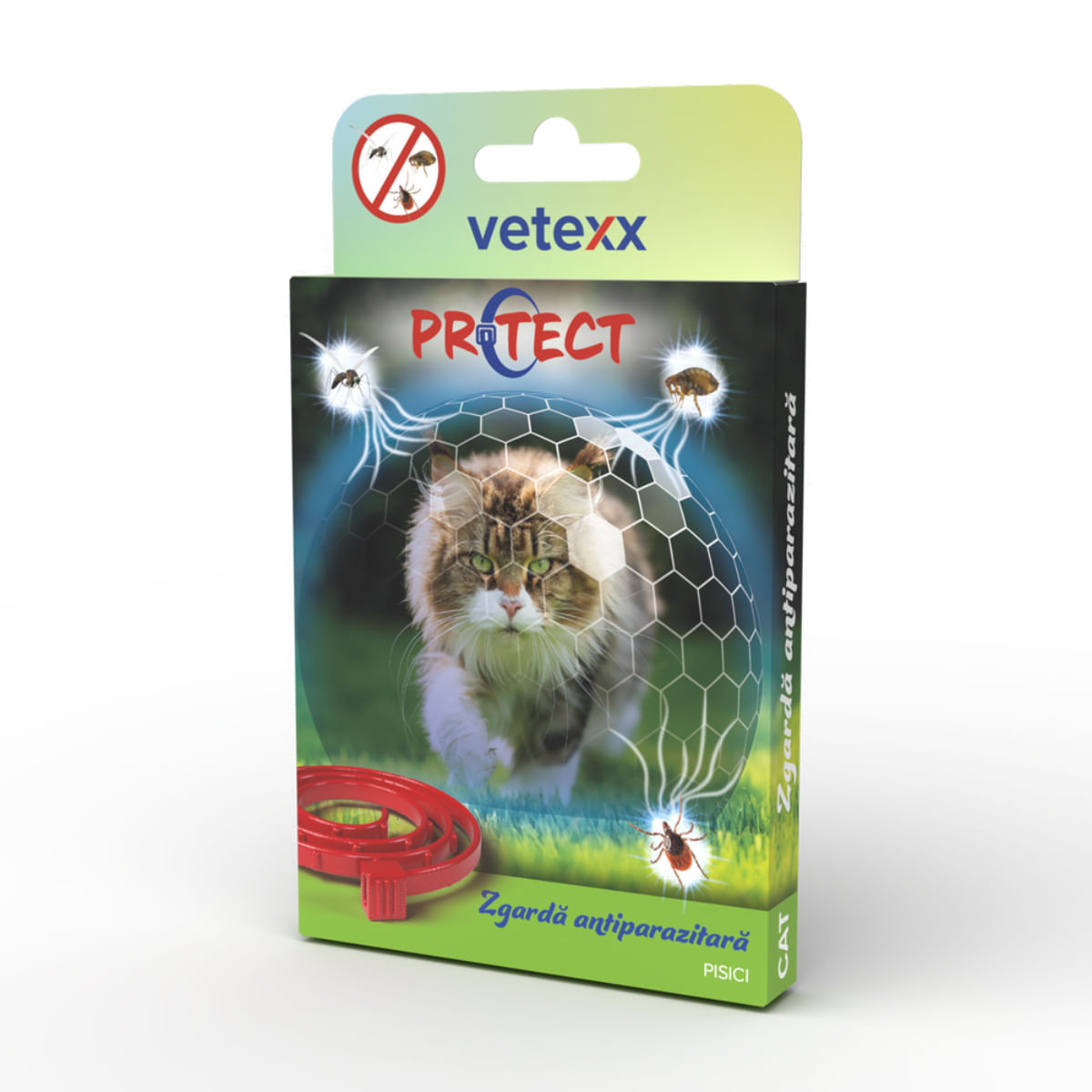 VETEXX Protect, deparazitare externă pisici, zgardă, 42 cm, 1buc - poza 1