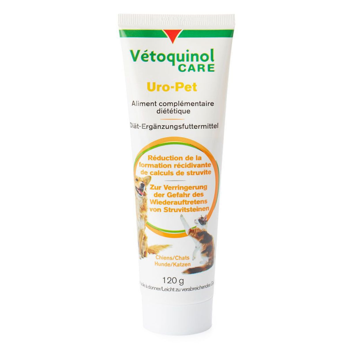 VETOQUINOL Uro-Pet, supliment sistem renal câini, gel VETOQUINOL Uro-Pet, XS-M, supliment sistem renal câini și pisici, flacon, 120g gel - poza 1
