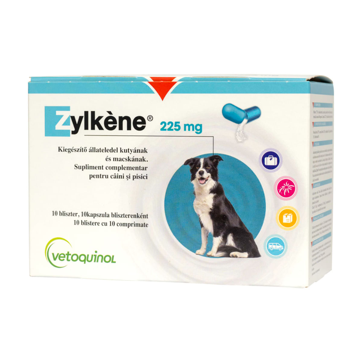 VETOQUINOL Zylkene 225mg, supliment sistem nervos & calmante câini, capsule VETOQUINOL Zylkene 225mg, M-XL, supliment sistem nervos & calmante câini, cutie, 10 capsule - poza 1