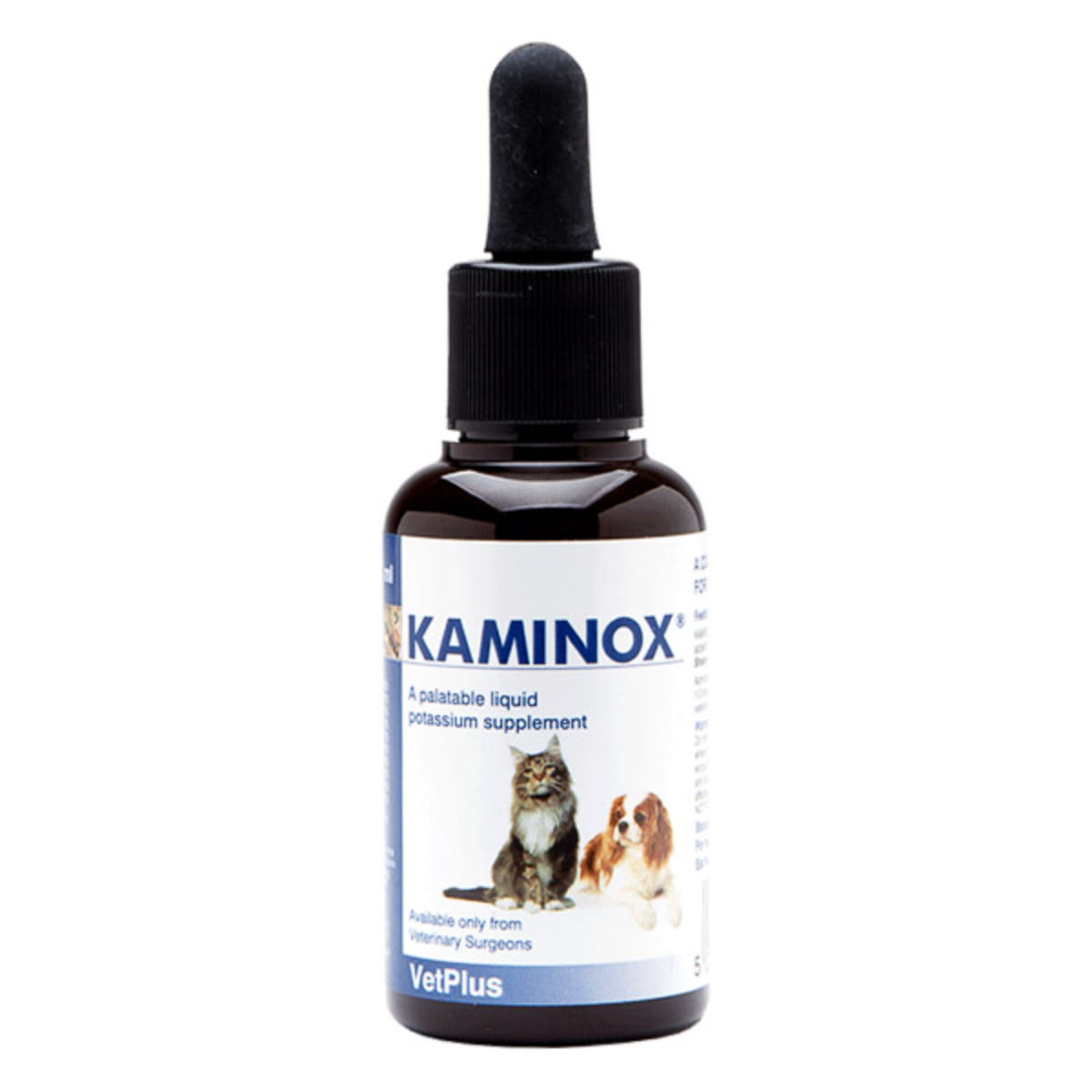 VETPLUS Kaminox, multivitamine câini, suspensie orală VETPLUS Kaminox, XS-XL, multivitamine câini și pisici, flacon, 60ml suspensie orală - poza 1