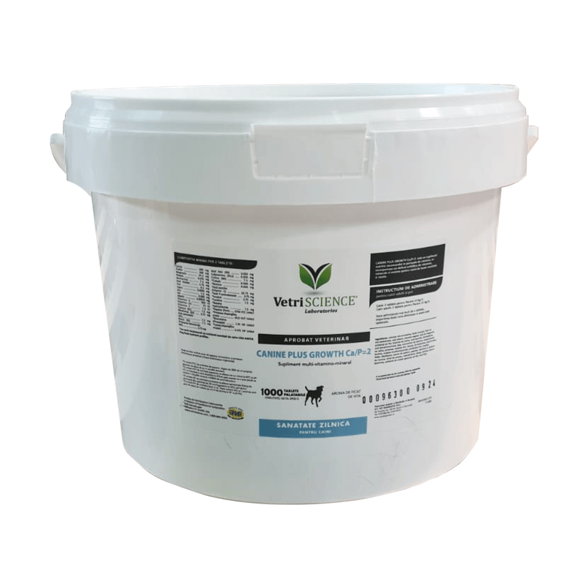 VETRI SCIENCE Canine Plus Growth Ca/P, suplimente creștere și vitalitate câini, 1000tbl masticabile - poza 2