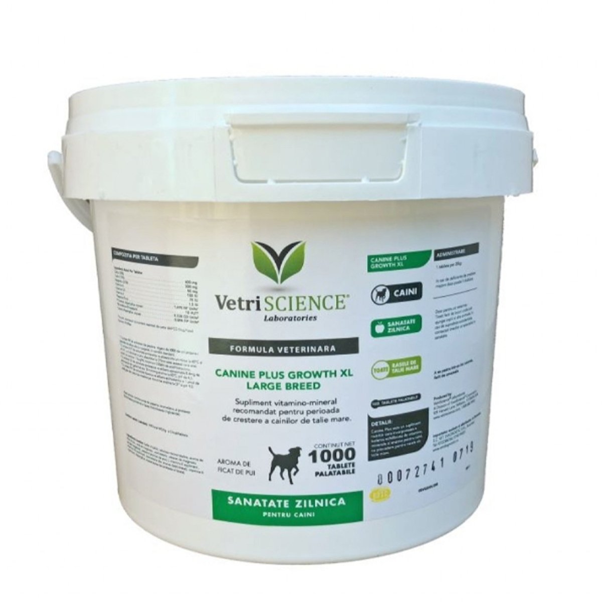 VETRI SCIENCE Canine Plus Growth XL, suplimente creștere câini, 1000tbl masticabile - poza 2